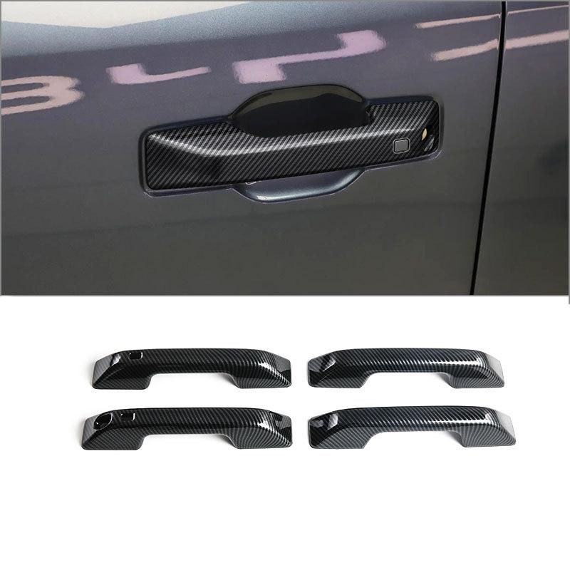 For BYD Shark 6 2024 2025 ABS black Car Outside Door Handle Shell Exterior Door Handle Door Bowl Cover Exterior accessories ABS carbonfiber A