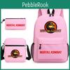 Mortal Kombat Book Bag Threepiece Set With Waterproof Oxford Fabric For Casual Travel