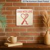 2D Flat - 1pc, Vintage Metal Aluminum Plaque, Outdoor Plaque & Wall Decor, Heart Cooking Sign, Kitchen Wall Art, Home Decoration, Cottage Ornament