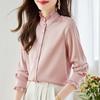 Spring New Long Sleeve Elegant Women Shirts Autumn Button Up Solid Ruffles Collar Women Casual Blouses Tops Fashion Vintage Office Ladies Shirt 26080