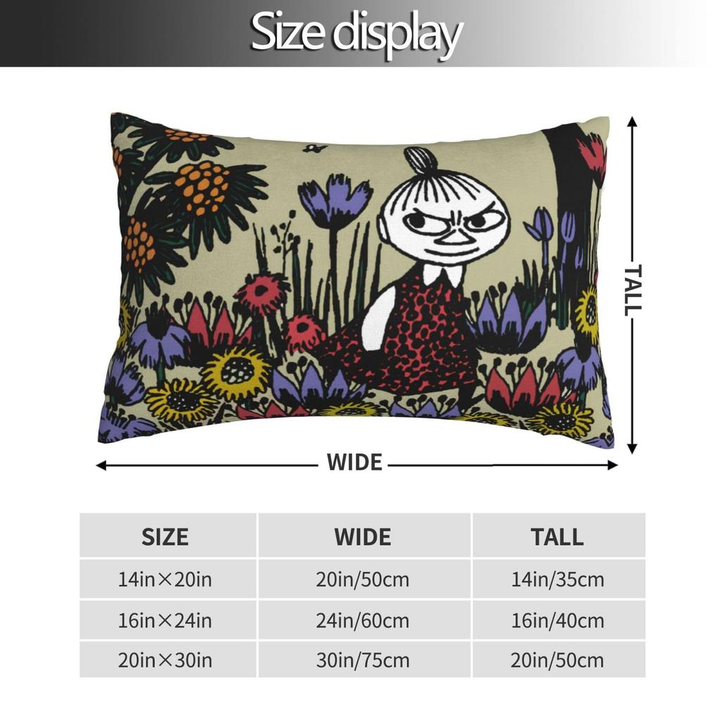 Moomin Little My Soft and Comfortable Sofa Decorative Pillow Suitable for and 60cm X 40cm Pillowcase, Anti-mite, Antibacterial, Anti-odor,