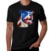 American Pitbull Flag TShirt Mechanic Work Tee Shirt