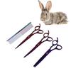 5 Pcs 7 Inch Professional Grooming Scissors Stainless Steel Rabbit Grooming Scissors Set for Small