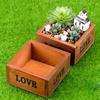 Neu TOP Natürliche platz Holz Sukkulente Blume Bett Topf Box Garten Pflanzer 10CM