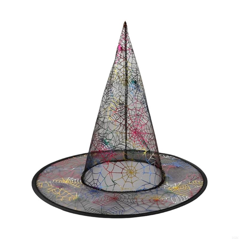 5Pcs Witch Hat 33cm High Pointed Wizard Hat for Women Men Kid Halloween Cosplay