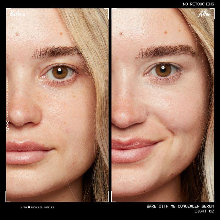 Sérum correcteur - nyx professional makeup - bare with me - fini naturel - vegan - teinte light (02)