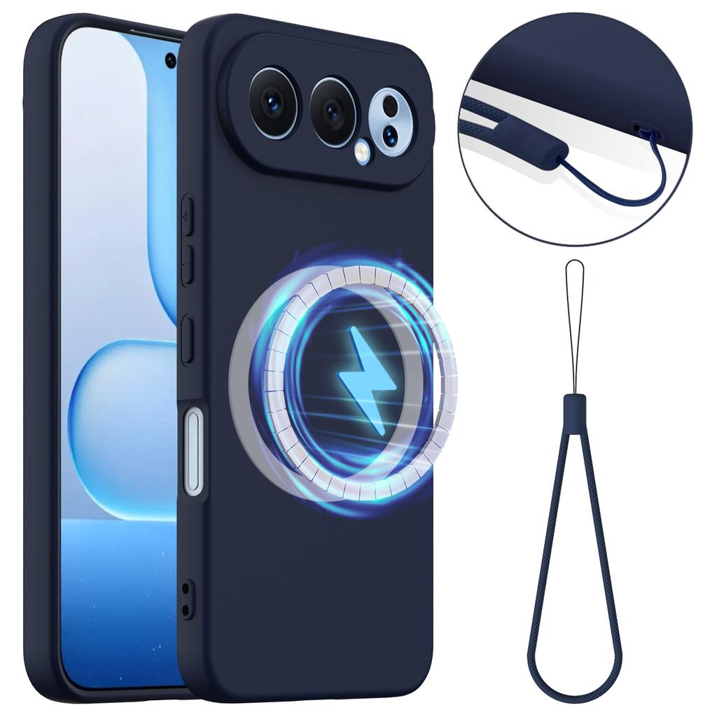 For Honor 500 Pro 5G Magnetic Case Anti-Drop Liquid Silicone Phone Cover