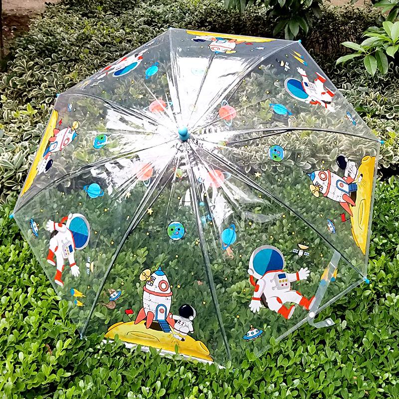 

New Cute Cartoon Kid s Clear Umbrella for Kindergarten Boys