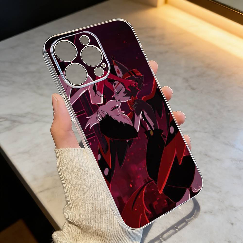 Hazbin Hotel Husk Handyhülle Für iPhone 17 16 15 14 13 12 11 Mini Pro Max Plus Transparente Hülle
