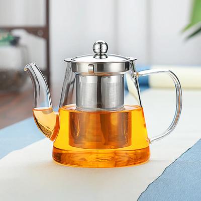 Théière en verre résistant à la chaleur avec filtre, théière Oolong Puer de haute qualité