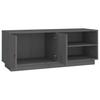 Vidaxl Szafka Pod Tv, Szara, 105X34X40 Cm, Lite Drewno Sosnowe