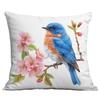 New Spring Flower and Bird Print Pillowcase Home Living Room Sofa Cushion Pillowcase