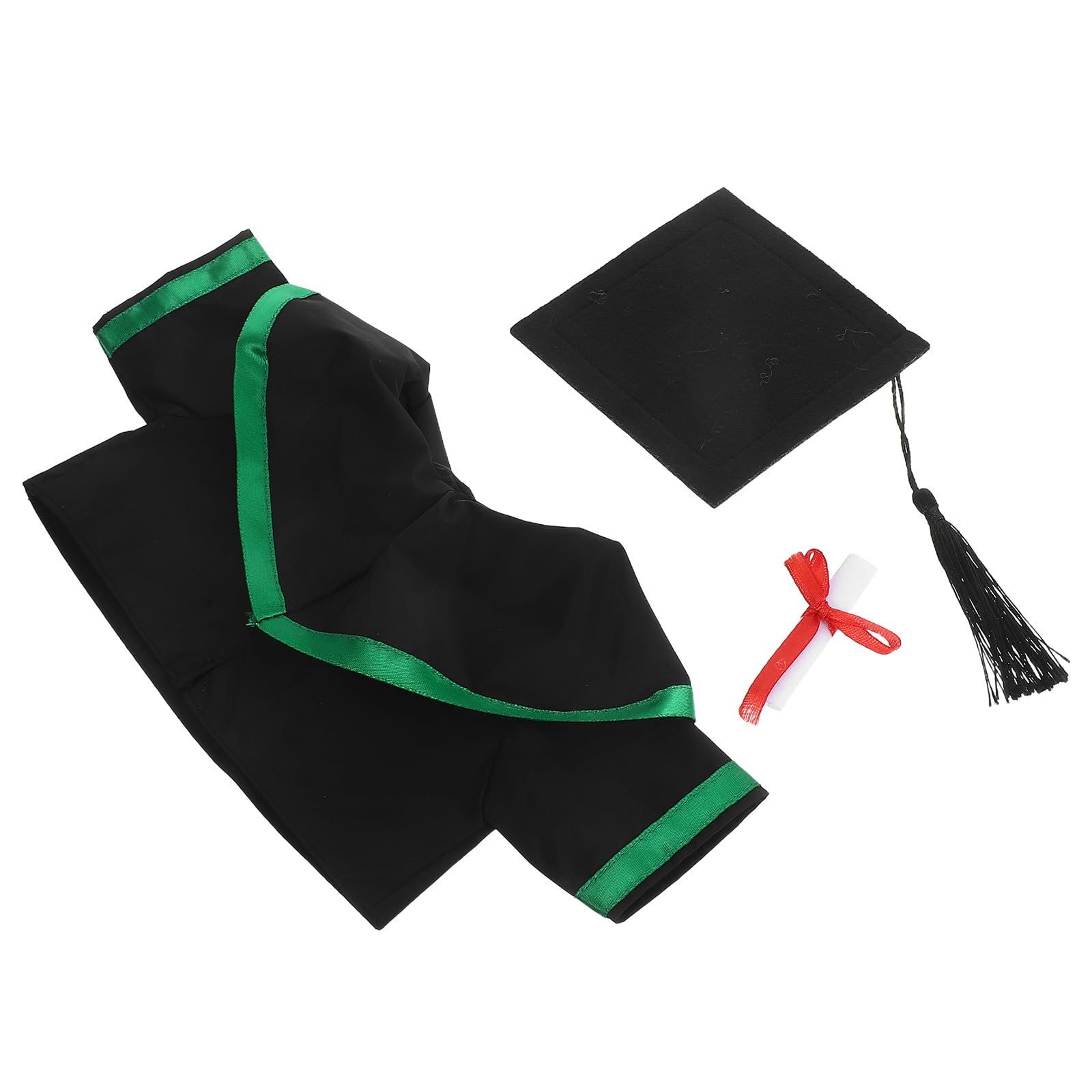 

YARNOW Plush Graduation Outfit, 30cm Bear Costume, 3-Piece Set (Gown, Cap, and Diploma), Dress-Up Doll, Perfect for Commemorative Photos,