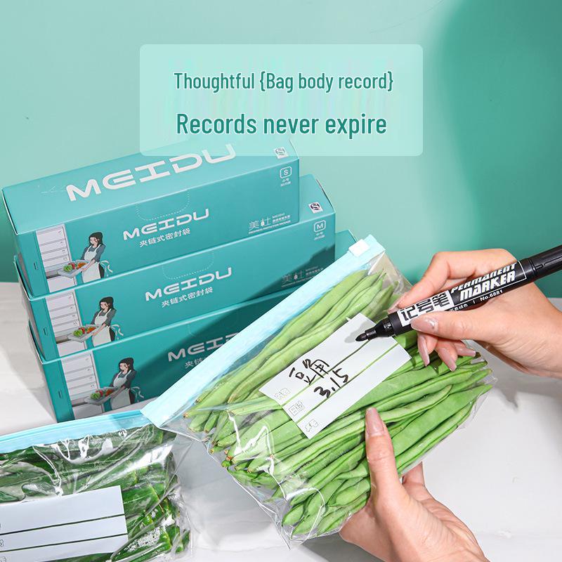 Food-Grade Self-Sealing Freezer Bags: Thick, Multi-Functional Fresh-Keeping Bags