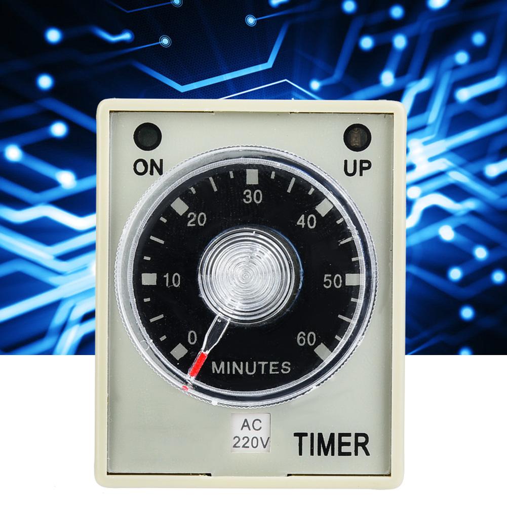 AH3 3 Timer Relay Electronic Type Adjustable Release Delay Timing Relay 8 Pins 60Min(220V)