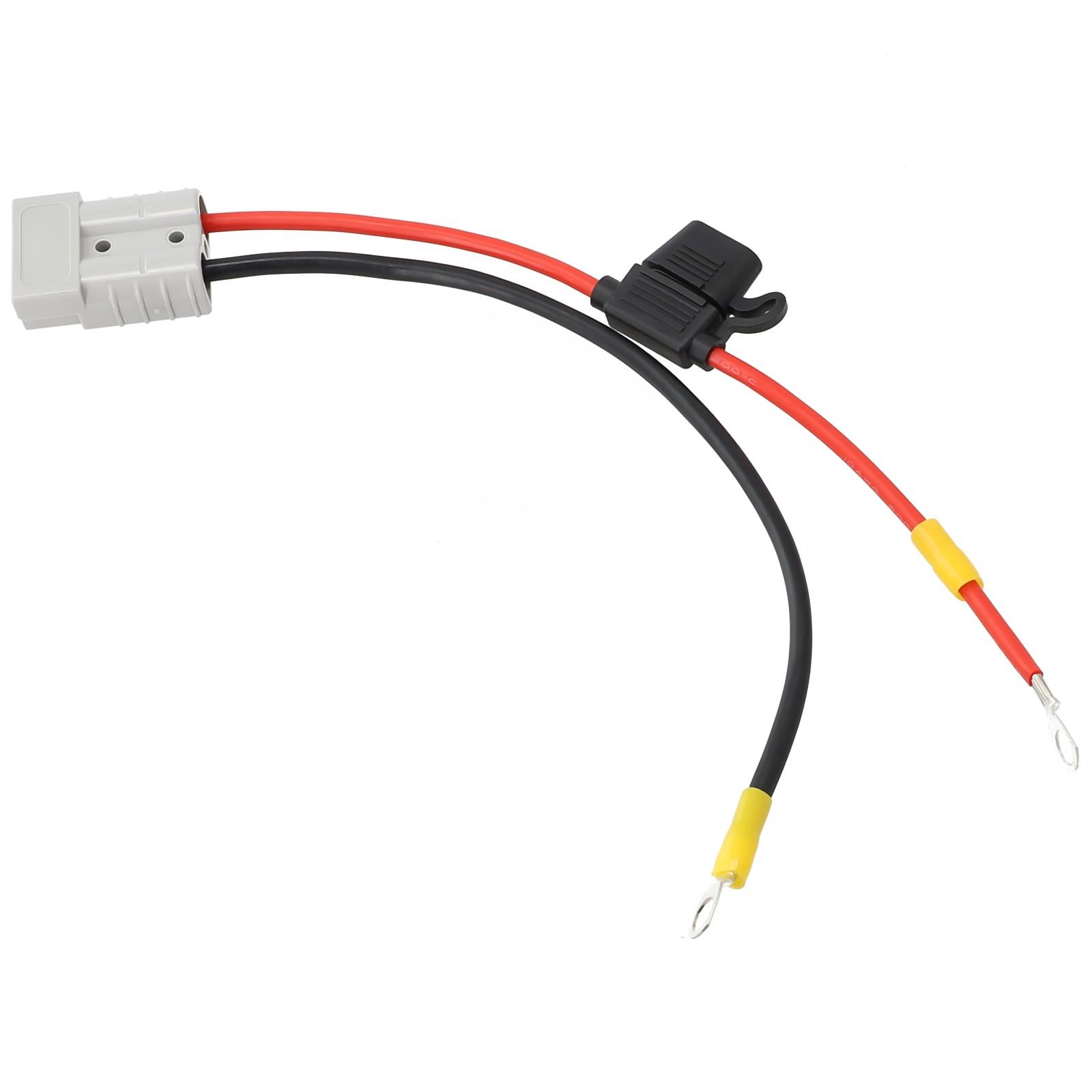 

Connector Charging Cable Kit Fuse 10A M8 30CM 50Amp Battery For Anderson