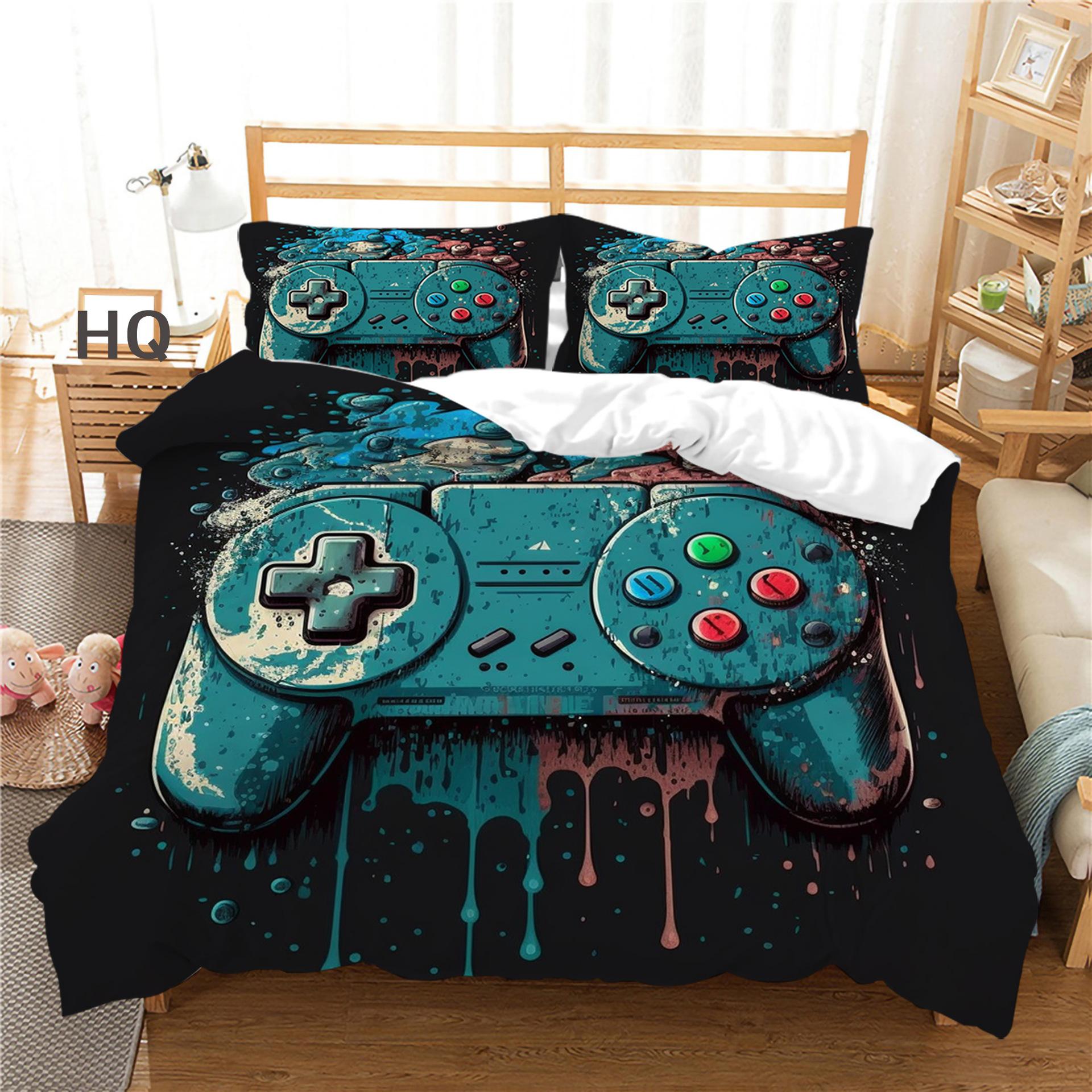

Quilt Cover Pillowcase Two Or Three-Piece Game Console Series 3D Digital Printing Polyester 90*200