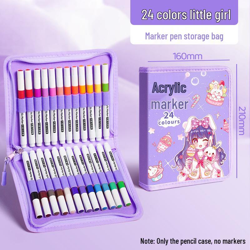 

Korean Style Multifunctional Pencil Case: Marker, Colored Pencil, and Watercolor Pen Storage for Elementary School Girls