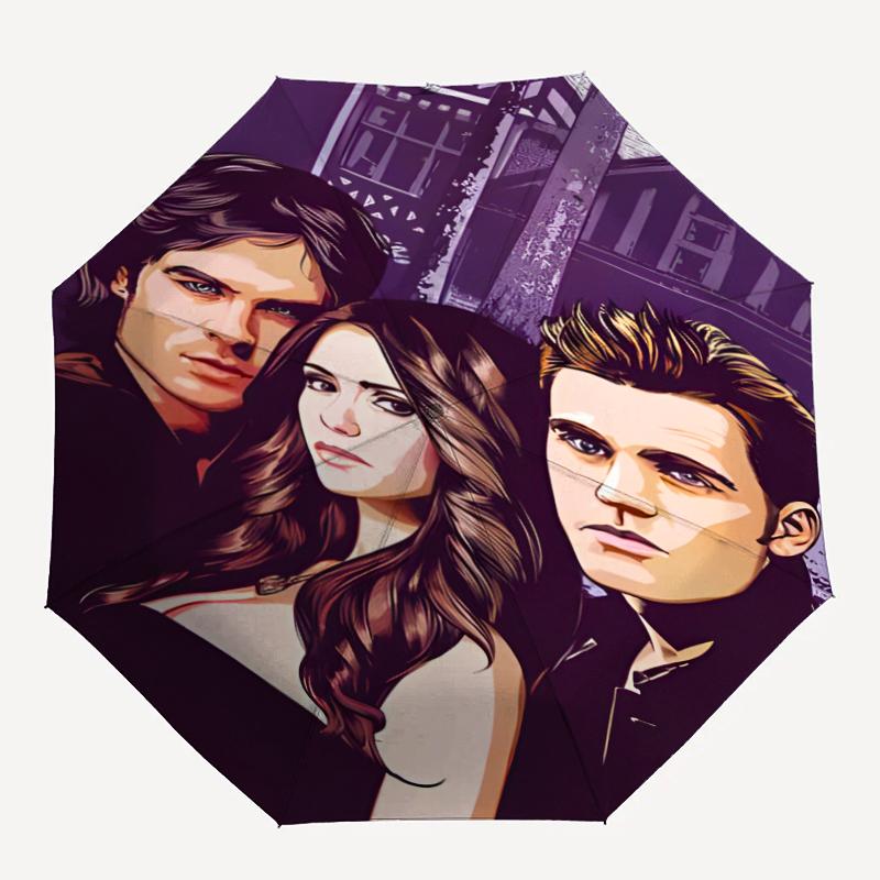 1pc The Vampire Diaries1 Umbrella, Sun Protection, And UV Shielding. It Has Eight Sturdy Ribs for Outdoor Use And Perfect Gift