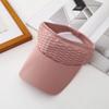 Knitted Breathable Sun Visor Hat Open Top Summer Outdoor Adjustable Sports Cap for Women and Men