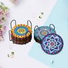 6pcs/8pcs Diy  Coasters With Holder Round Mandala Coasters  Kits Accessories