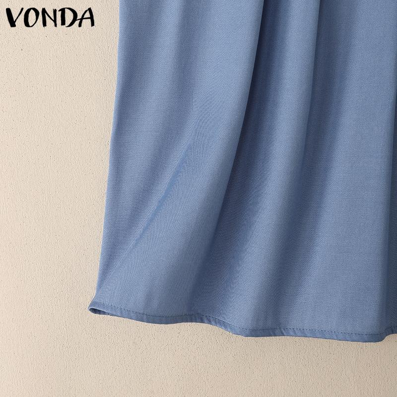 ZANZEA Women Short Sleeve Solid Color Ruffled Casual Blouse