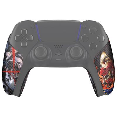 EXtremeRate PlayVital Griff für PS5 Weiches Gummi-Pad Griffaufkleber für PS5 Controller Texturierte Oberfläche Ghost of Rutschfest Schweißabsorbierend
