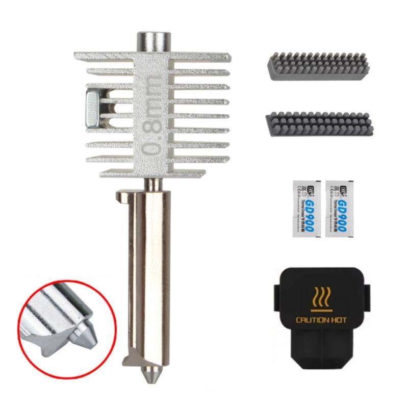 

Premium Stainless Steel Extruder Hotend Heatblock Set For Mini 3D Printers Optimized For Precise Printing 0.8mm