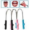 Stainless Steel Tongue Mouth Cleaner Scraper Stainless Steel For Bad Breath Cleaning Coated Tongue Oral Dental Hygiene Care Tool
