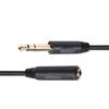 Gold-Plated All-Copper Shielded 6.35mm Stereo Noise-Reducing Guitar/Organ Audio Extension Cable (Male to Female)