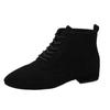 Women's Suede Ankle Boots Autumn British Style High Heeled Booties Woman Pointed Lace Up Thick Heel Platform Short Boots