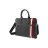 Bally Striped Zipper Pocket Leather Briefcase Men bags Black 6218262