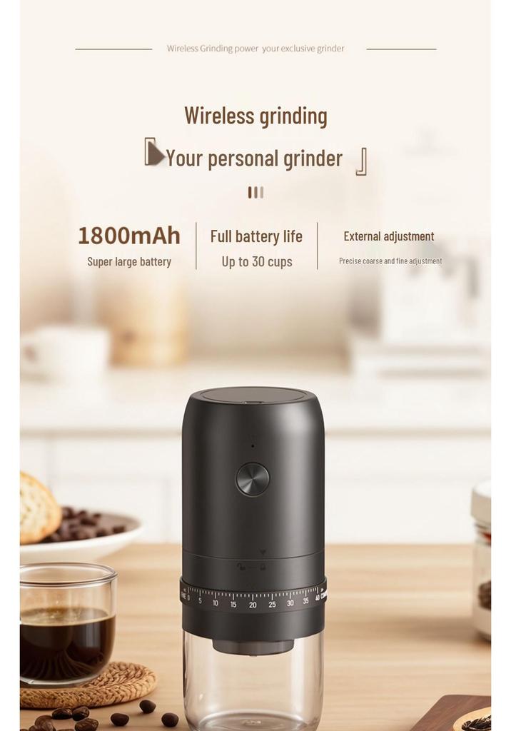 Portable USB-Charged Electric Coffee Grinder
