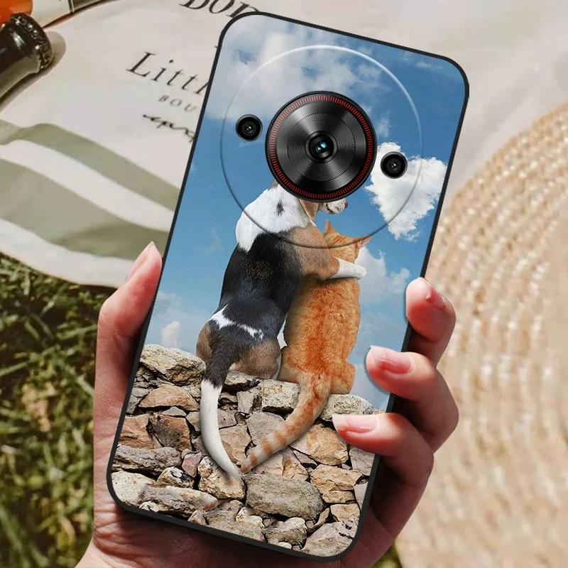 Per ZTE Blade A75 5G Custodia Cool Stampata Silicone TPU Morbida Cover per ZTE Blade A75 5G Custodie Nere Protettive Guscio Telefono A 75 5G
