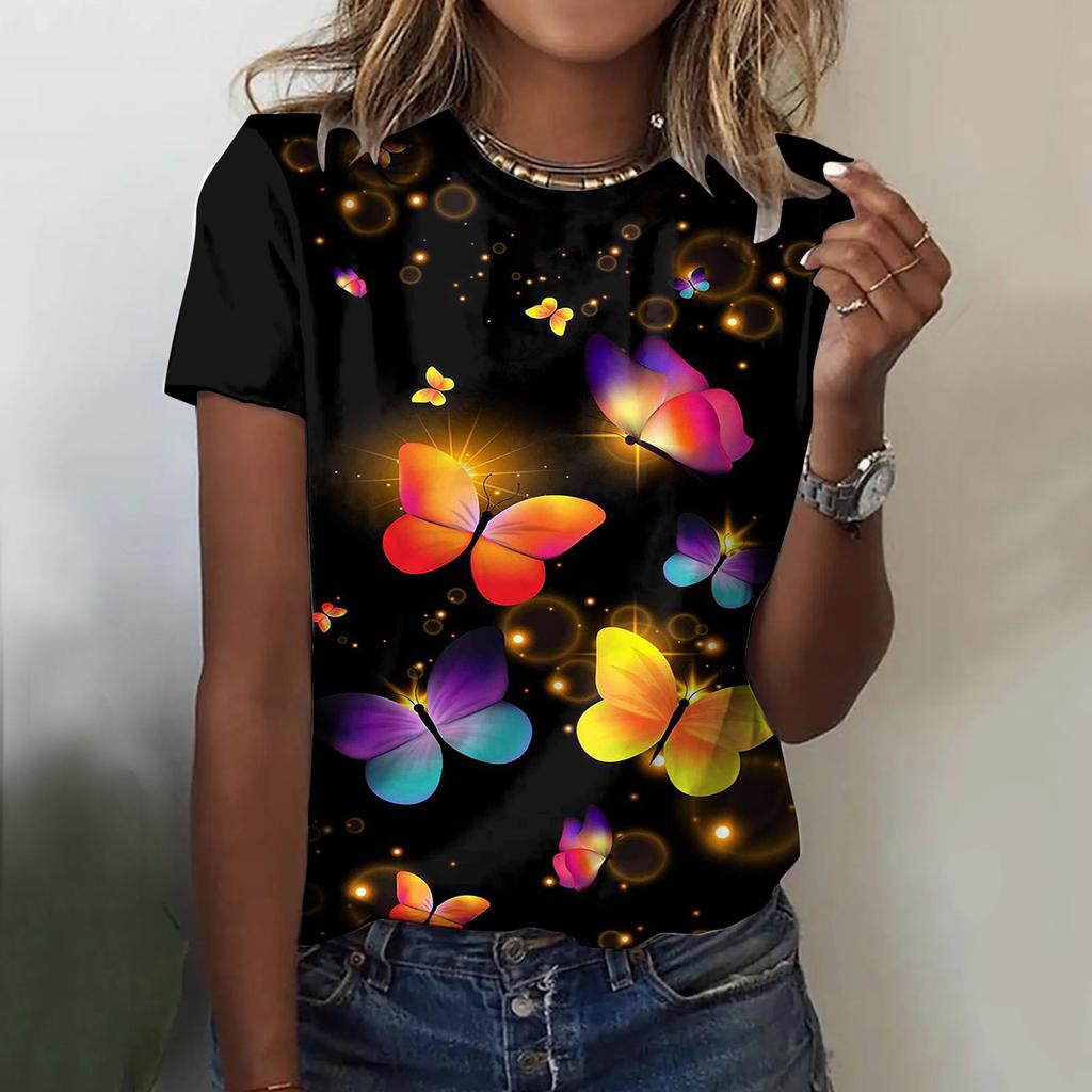 Fashion Women's Printed Top Casual Comfort Short Sleeve Versatile T-Shirts Women’s