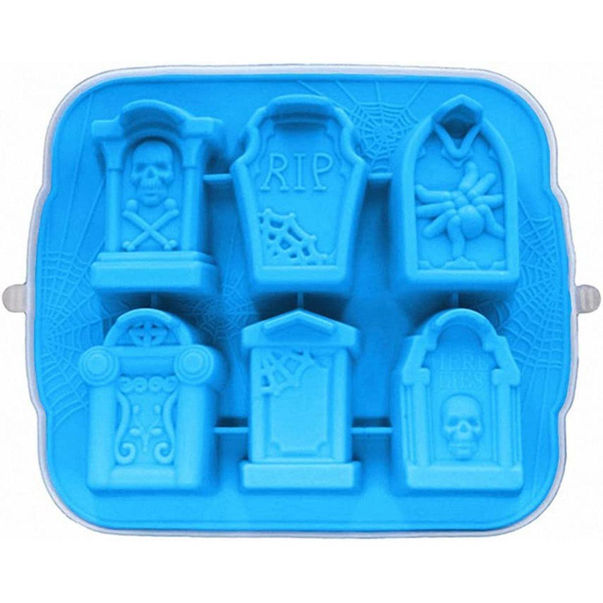 

Kitchen Tombstone Gravestone Candy Halloween Decoration Ice Cube Tray Fondant Mould Resin Molds синий