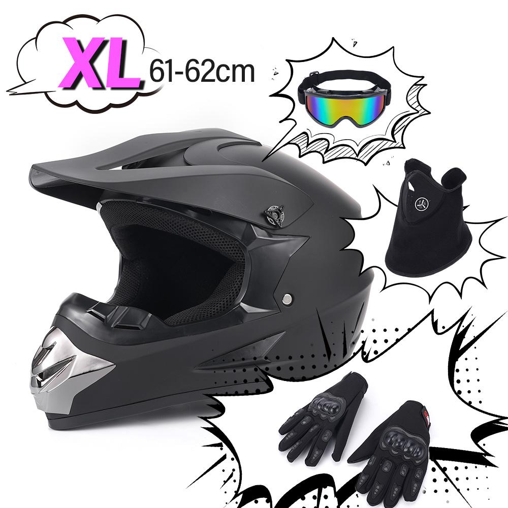 Full Face Motorcycle Helmet with Dual Lens Racing Style DOT Certified Unisex Helmet for Men and Women