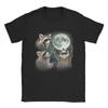3 Racoons Howling At Moon Mens T Shirts  Amazing Tees Short Sleeve Crew Neck TShirt Cotton Printed Clothing