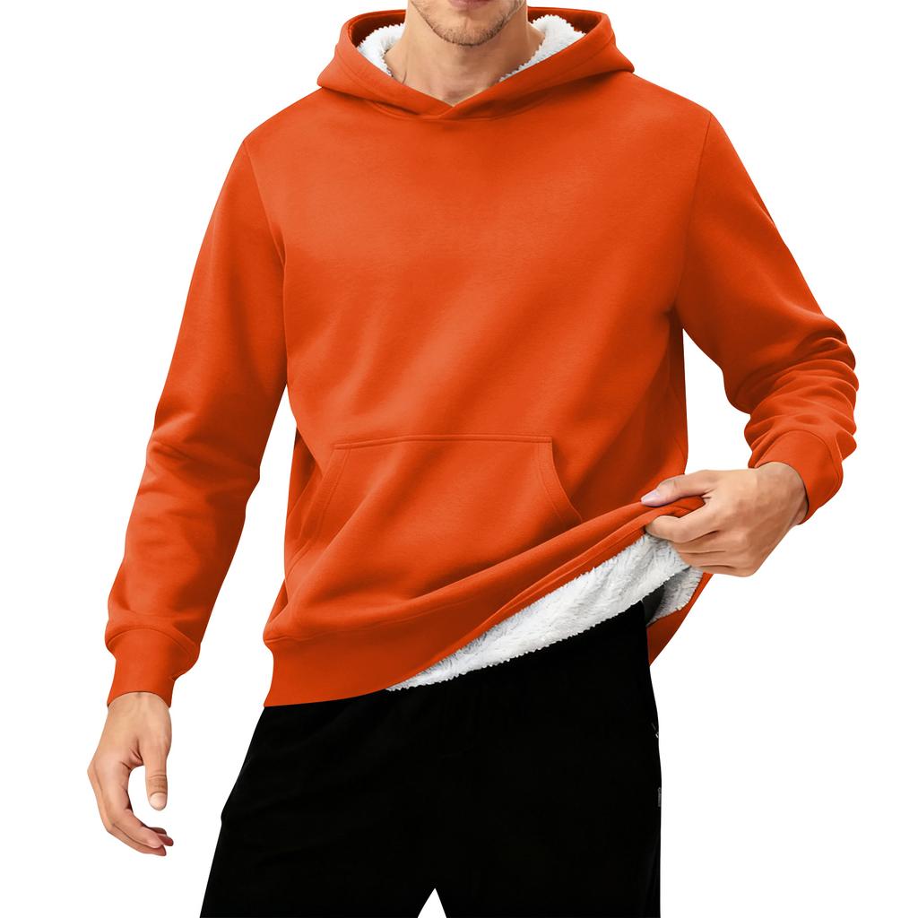 Men's Hooded Fleece-Lined Thick Warm Sweatshirt