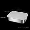 Stainless Steel Food Container with Lid Large Capacity Lunch Storage Box Meal Preparation Case Crisper for Daily Use