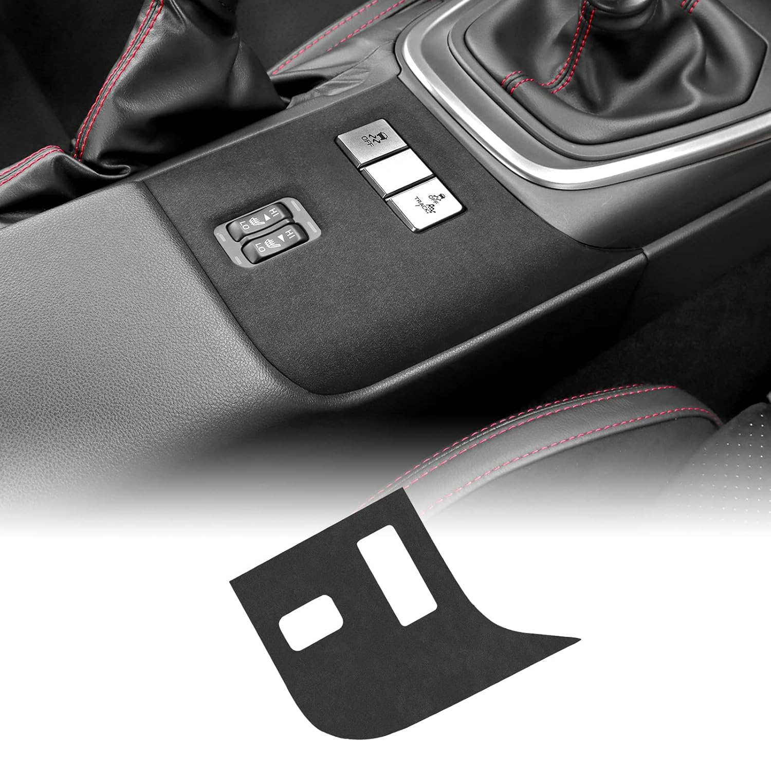 KUNGKIC for MT Toyota GR86 Subaru BRZ 2023 2022 2021 2024 2025 Seat Heating Control Button Cover Center Console Panel 9002 Color Italian Suede чёрный