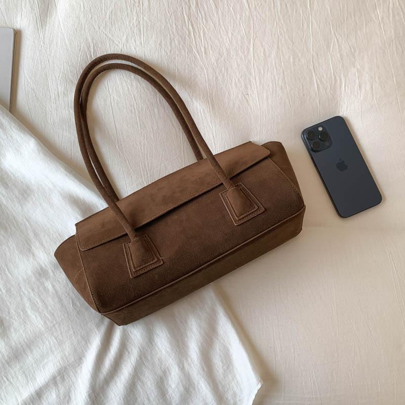 2026 Autumn/winter New Casual Tote Faux Suede Sequined Hasp Large Capacity Shoulder Bags Waterproof Versatile Women's Handbags