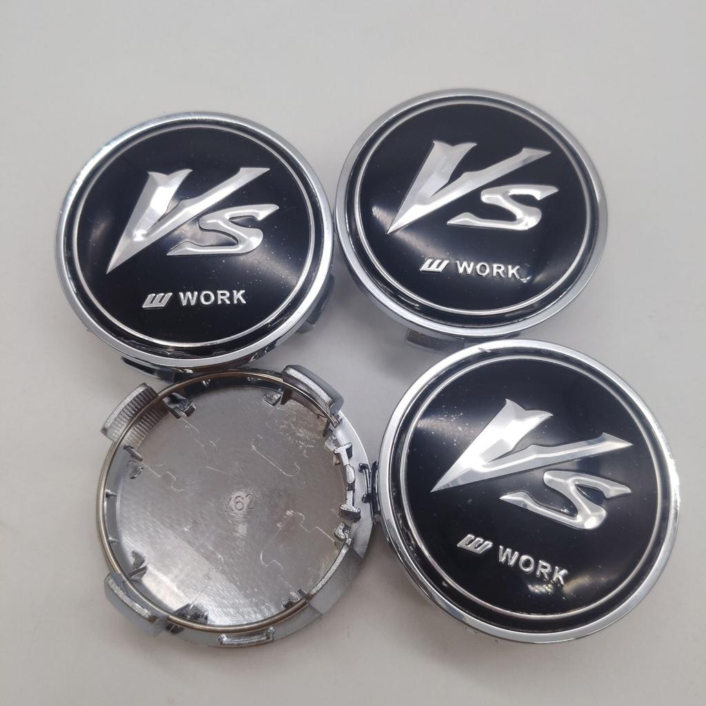 4pcs 62MM VS W Work Emotion Wheel Center Cap Hubs Car Styling Dust Rims Cover Emblem Badge for Car Tire Accessories