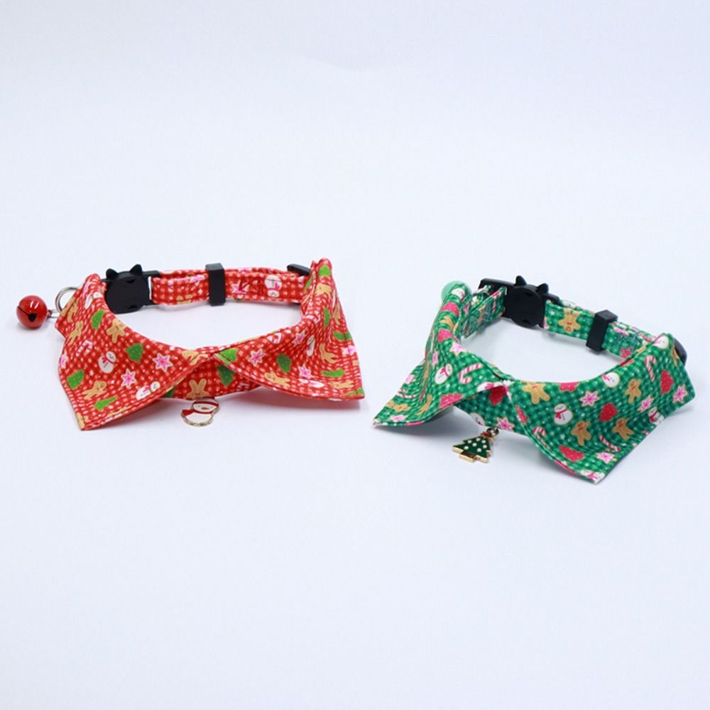 with Bell Kitten Bowties Collar Necklace Adjustable Kitten Christmas Bow Collar  Autumn