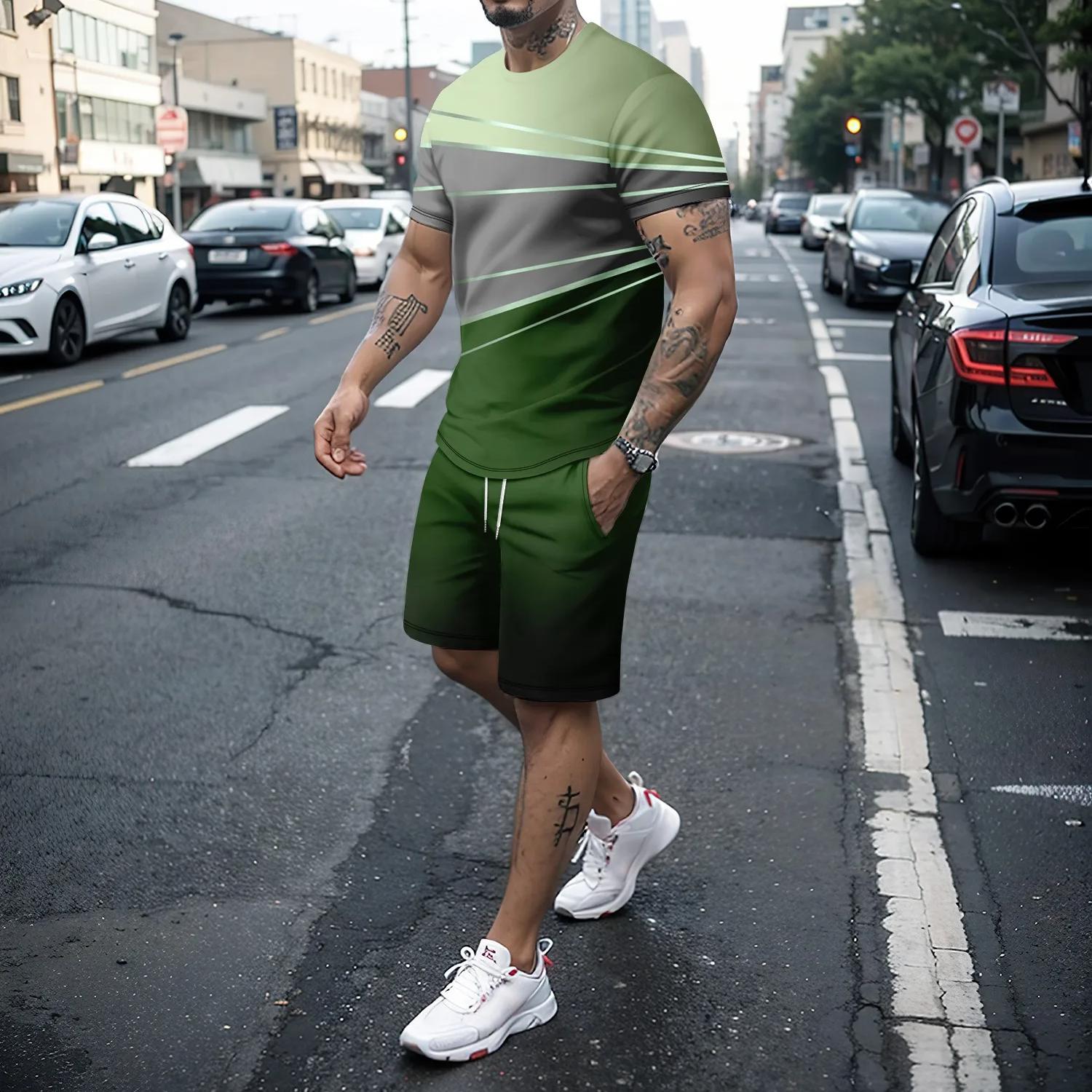 

3Ddigital сплайсинг мужской летний комплект из двух предметов с короткими рукавами, спортивная одежда, модный комплект мужской одежды, комплект одежды из футболки и шорт 6XL