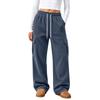 Women's Sporty Casual Wide Leg Pants, Loose Fit Street Comfortable Trousers