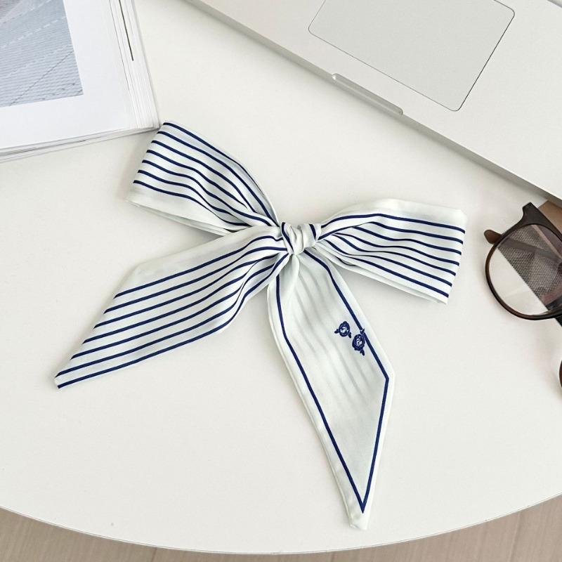 Striped Silk Scarf, Long Strip, New High-end Small Scarf, Neck Accessories, Tied Bag, Streamer Headscarf, Braided Hair Belt, Decorative Belt.