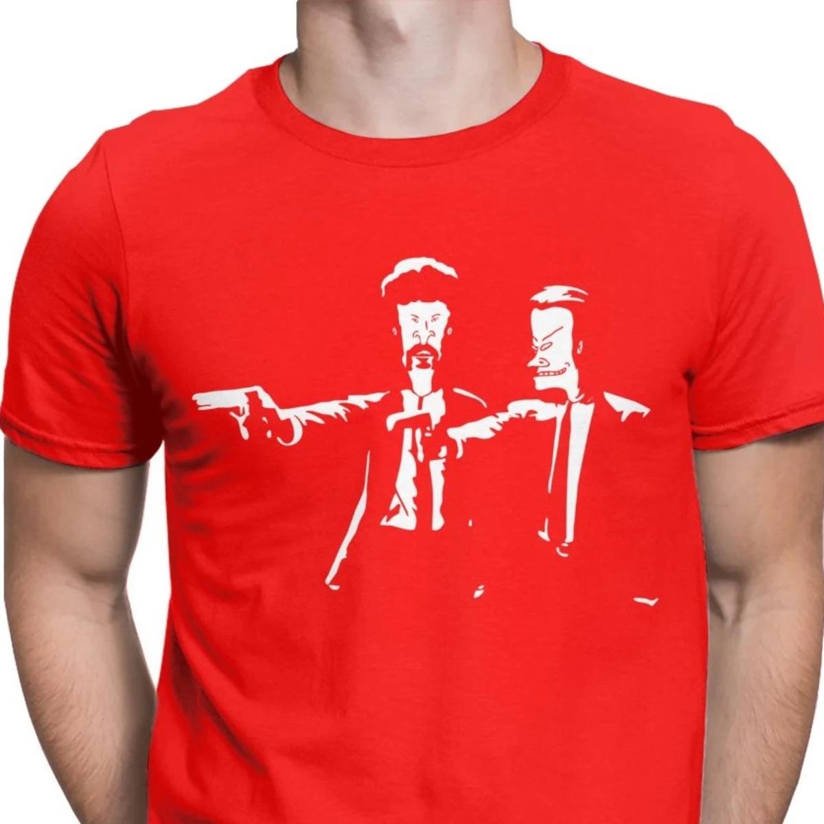 Beavis Butthead Pulp Fiction T Shirts Mens Humorous T Shirts Beavis and Butthead New Design HipHop Tops T Shirt Streetwear S