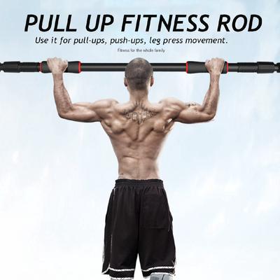 Adjustable Doorway Pull Up Bar Door Horizontal Bars Exercise Home Workout Gym Chin Up Training Bar Sport Fitness Equipments Black+Red