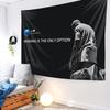 VIKAMA Black and White HipHop Style Tapestry Inspirational Quotes Wall Hanging Fabric Bedroom Dormitory Game Room Decoration